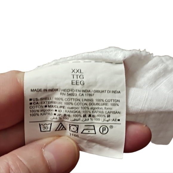 Ladies White Dress Flutter Sleeves Cotton BOHO Breezy Summer XXL Old Navy Flowy - Picture 5 of 5